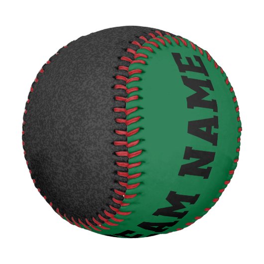 Balle De Baseball Couleur seule - noir et vert foncé (Angle)