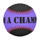 Balle De Baseball Couleur seule - noir & lilas (Devant)