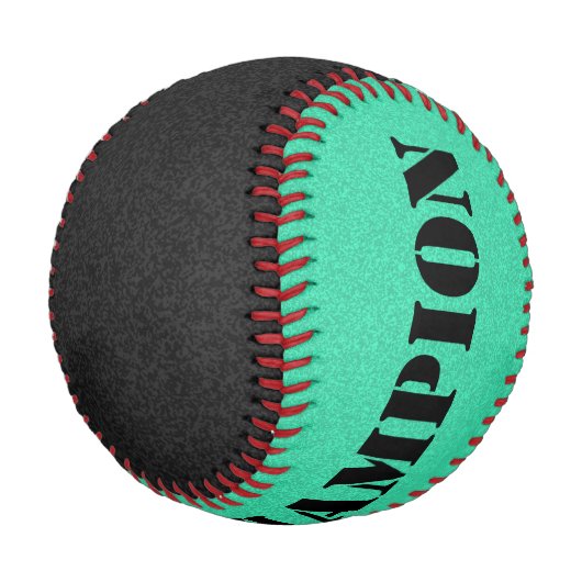 Balle De Baseball Couleur seule - noir & menthe (Angle)