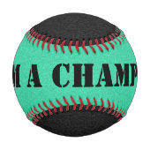 Balle De Baseball Couleur seule - noir & menthe (Devant)