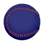 Balle De Baseball Couleur solide marine foncée (Devant Gauche)