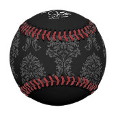 Balle De Baseball Couleur solide Noir M & Mme le Mariage Memento (Dos)