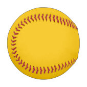 Balle De Baseball Couleur uni jaune soleil (Devant Gauche)