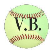 Balle De Baseball Couleur unie simple ajouter nom texte monogramme j (Dos)