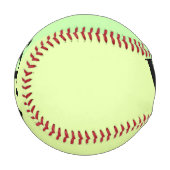 Balle De Baseball Couleur unie simple ajouter nom texte monogramme j (Devant Gauche)