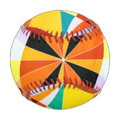 Balle De Baseball Couleurs chaudes Cool formes géométriques angulair (Dos)