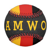 Balle De Baseball COULEURS DE DRAPEAU ALLEMANDE + vos idées (Dos)