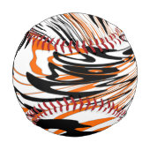 Balle De Baseball Couleurs du Bengale Orange et lignes noires (Dos)