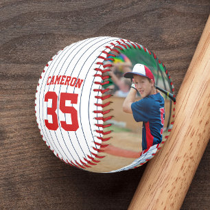 Balle De Baseball Couleurs entièrement modifiables Bandes Nom Numéro