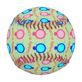 Balle De Baseball Couple de tortue mignonne (Dos)