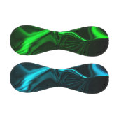 Balle De Baseball Courbes et plis vert nickelé dans fond foncé. (Panneaux)