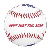Balle De Baseball Coutume patriotique d'aigle rouge blanc et bleu (Dos)