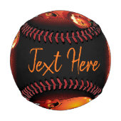 Balle De Baseball Crâne d'Halloween et Citrouille (Dos)