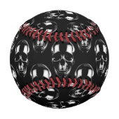 Balle De Baseball Crânes noirs tombés (Dos)