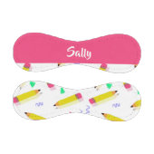 Balle De Baseball Crayons et rayures jaunes sur blanc (Panneaux)