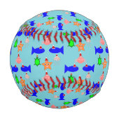 Balle De Baseball Créatures de la mer de Noël (Dos)