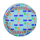 Balle De Baseball Créatures de la mer de Noël (Devant Gauche)