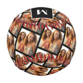 Balle De Baseball Créer un collage photo personnalisé - 1 monogramme (Devant)