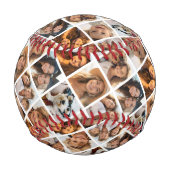 Balle De Baseball Créer un collage photo personnalisé de 8 - Forme d (Dos)