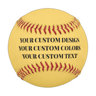 Balle De Baseball Créez votre propre jaune personnalisé
