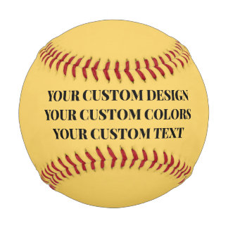 Balle De Baseball Créez votre propre jaune personnalisé