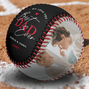 Balle De Baseball Créez votre propre photo 'Best Papa Ever' 2
