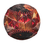 Balle De Baseball Cube orné sur la falaise volcanique (Dos)