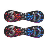 Balle De Baseball Cubes explosifs 3D - Chrome Rouge Bleu Tech Art (Panneaux)