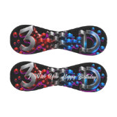Balle De Baseball Cubes explosifs 3D - Chrome Rouge Bleu Tech Art (Panneaux)