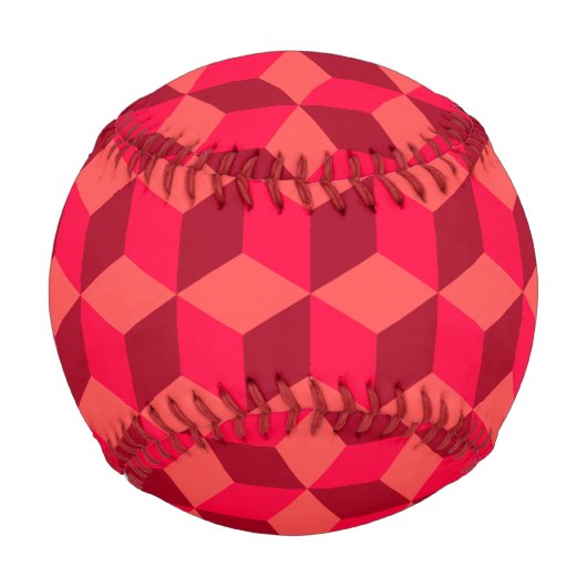 Balle De Baseball Cubes rouges (Devant)