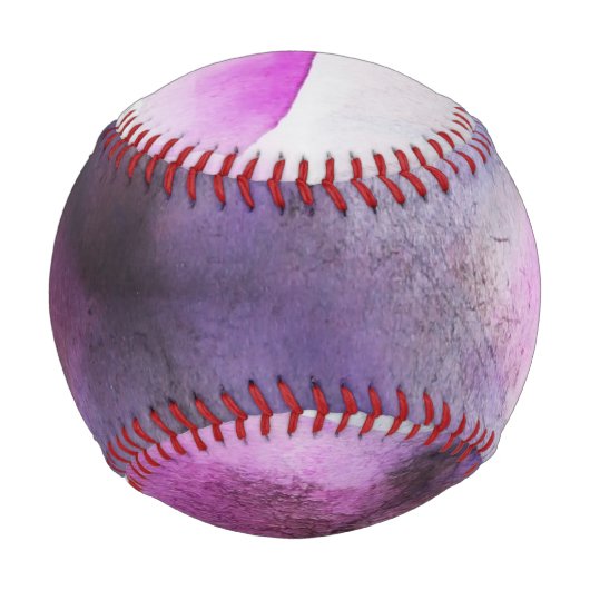 Balle De Baseball cubisme transparent violet art abstrait (Devant)