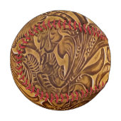 Balle De Baseball Cuir Brown Faux (Devant Gauche)