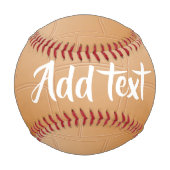 Balle De Baseball Cuir brun monogramme texturé (Devant)