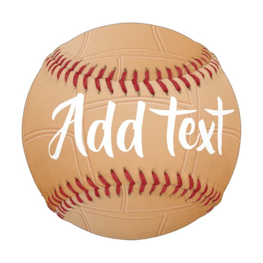 Balle De Baseball Cuir brun monogramme texturé (Devant)