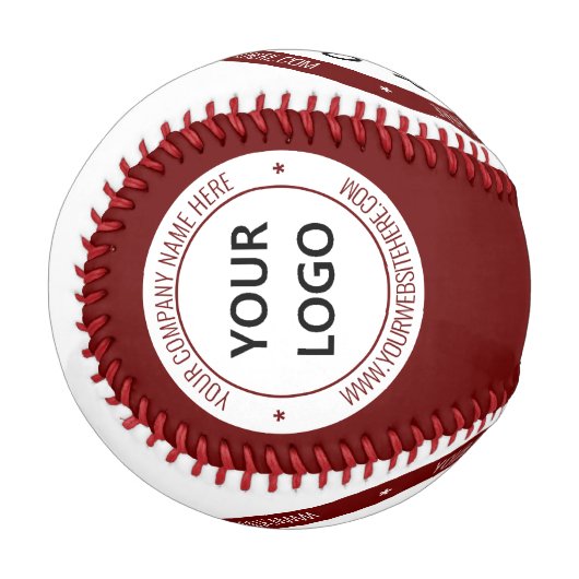 Balle De Baseball Cusom Logo Nom Site Web Baseball Vos couleurs (Devant Gauche)