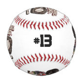 Balle De Baseball Custom Baseball Dad Photo Name (Dos)
