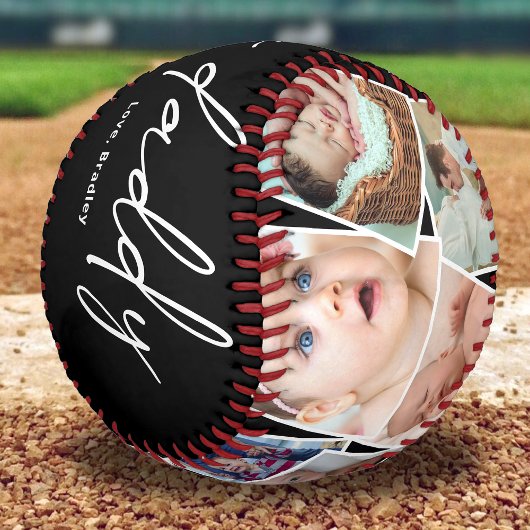 Balle De Baseball Custom Love You Papa Photo Baseball
