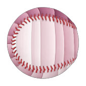 Balle De Baseball Custom Monogram Pink Gradient Vertical Baseball (Devant Gauche)