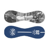 Balle De Baseball Custom Player Team Logo 2 Photo Blue (Panneaux)