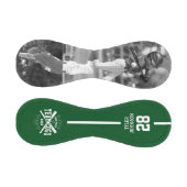 Balle De Baseball Custom Player Team Logo 2 Photo Green (Panneaux)