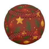Balle De Baseball Custom Red Christmas - Festive cadeau de vacances (Dos)