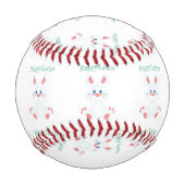 Balle De Baseball Cute easter bunny (Dos)