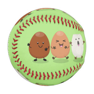 Balle De Baseball Cute kawaii oeufs humoristique dessin animé
