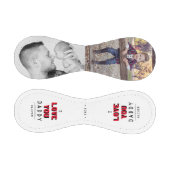 Balle De Baseball Cute Love You Papa Typographie 2 Photo Collage (Panneaux)