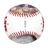 Balle De Baseball Cute Love You Papa Typographie 2 Photo Collage (Dos)