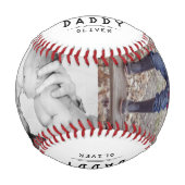 Balle De Baseball Cute Love You Papa Typographie 2 Photo Collage (Devant)