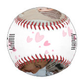 Balle De Baseball Cute Rose foyer 1ère Fête du Père (Dos)