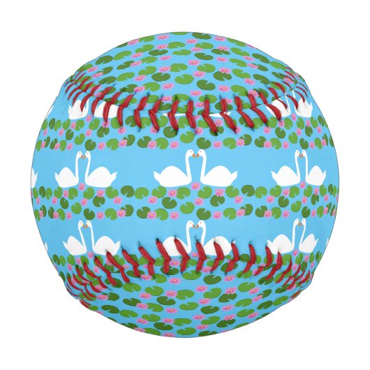 Balle De Baseball Cygnes blancs et nénuphars Mariages (Devant)