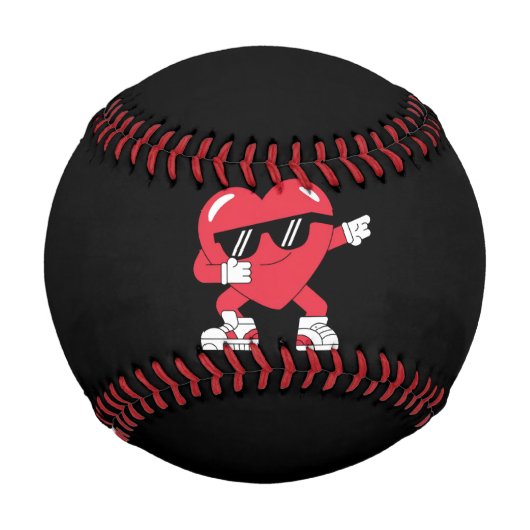 Balle De Baseball Dabbing Coeur drôle Cadeaux Valentines Jour (Devant)