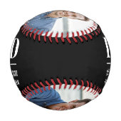 Balle De Baseball Dad Est. Year Name Number 3 Photo Bold Font (Dos)